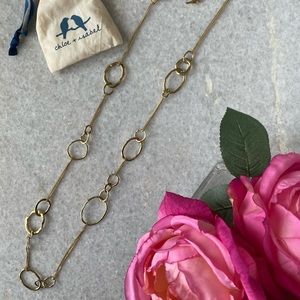Long Organic Link + Chain Necklace